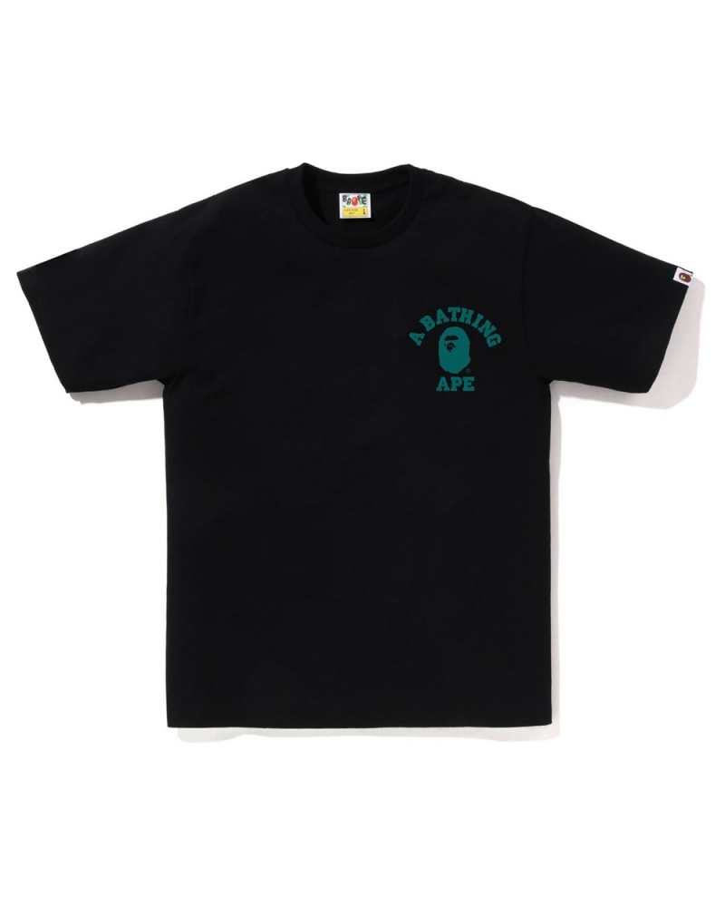 T Shirts Bape Speed Racer College ATS Noir Homme | TQR-98131817